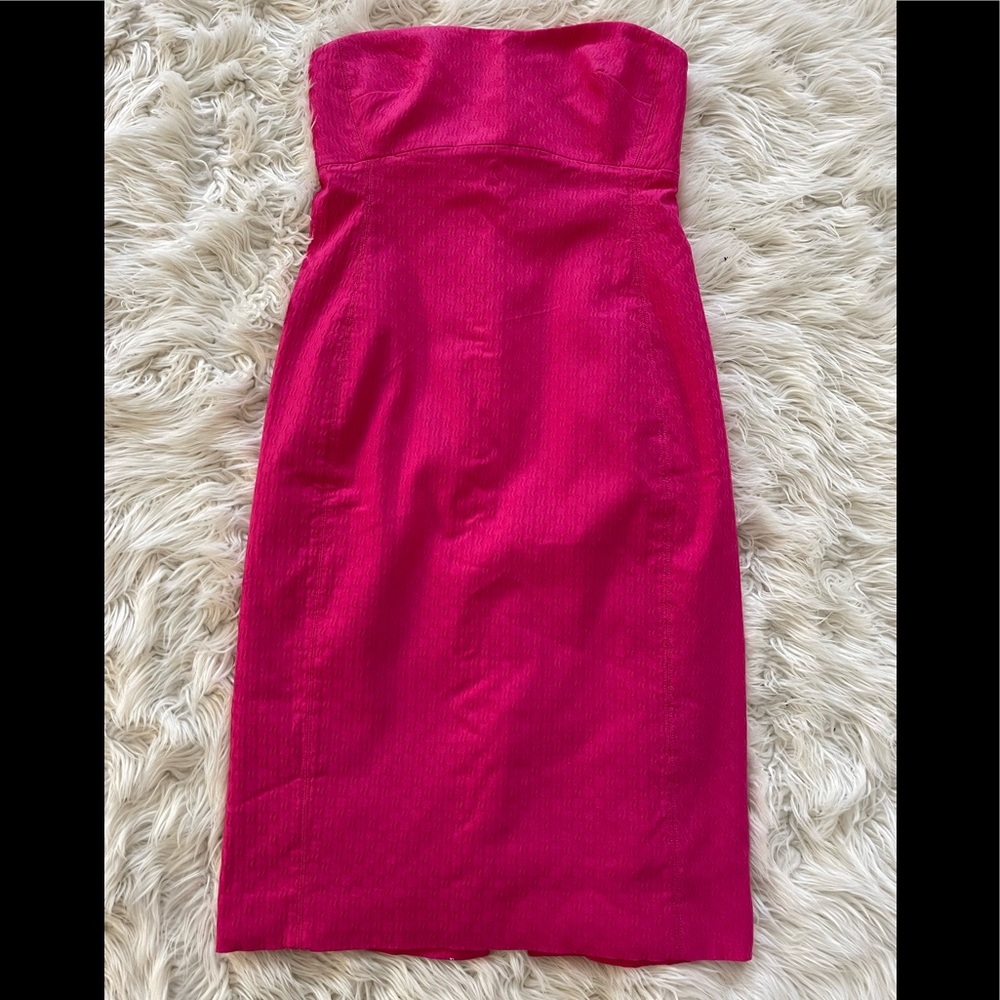 J.Crew textured sweetheart hot pink 💖 dress size 8 wore only only once